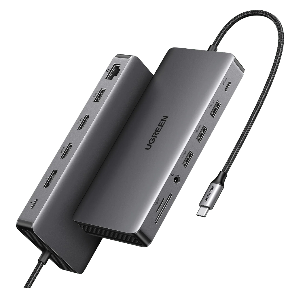 UGREEN 15978 USB-C 13-IN-1 MULTIFUNCTION DOCKING STATION TRIPLE DISPLAY 4K
