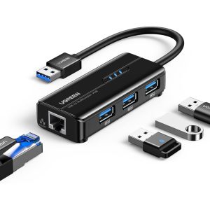 UGREEN 20265 USB 3.0 HUB WITH GIGABIT ETHERNET ADAPTER