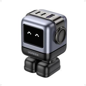 UGREEN 25685B UNO RG 3-PORT 65W ROBOT GAN FAST CHARGER (2XUSB-C 1XUSB-A)