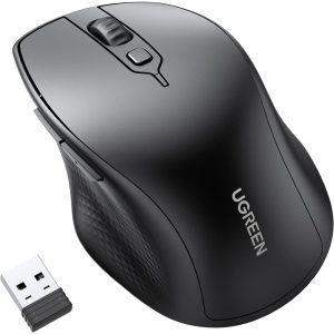 UGREEN 90395 ERGONOMIC BT & W/L MOUSE BLACK