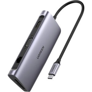 UGREEN 40873 9-IN-1 USB-C TO MULTIFUNCTION ADAPTER RJ45+SD/TF