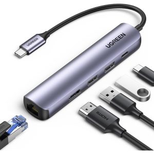 UGREEN 10919 Ultra Slim 5-in-1 USB-C Hub with Ethernet and HDMI