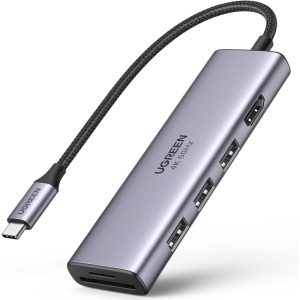 UGREEN 60383 6-IN-1 USB-C TO 3XUSB A, 1X HDMI + SD/TF CARDS SLOT, ADAPTER