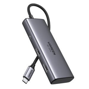 UGREEN 15852 6-IN-1 USB-C TO 2XHDMI, 2XUSB-A, 1XUSB-C, PD ADAPTER 8K@30HZ