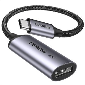 UGREEN 15575 USB-C MALE TO DISPLAY PORT F/M 8K@60HZ CABLE 10CM