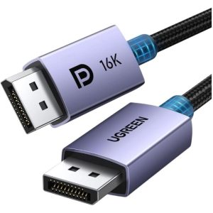 UGREEN 15384 DISPLAY PORT 2.1 M/M 16K CABLE 2M BRAIDED [VESA Certified]