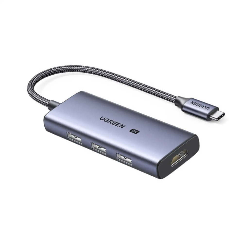 UGREEN 50629 USB-C 8K 4-IN-1 3XUSB 3.0, HDMI ADAPTER