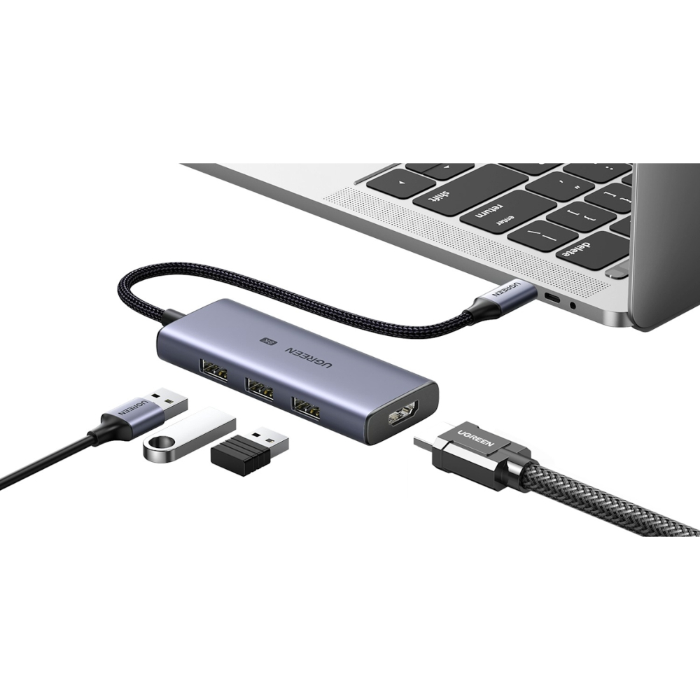UGREEN 50629 USB-C 8K 4-IN-1 3XUSB 3.0, HDMI ADAPTER - Image 4