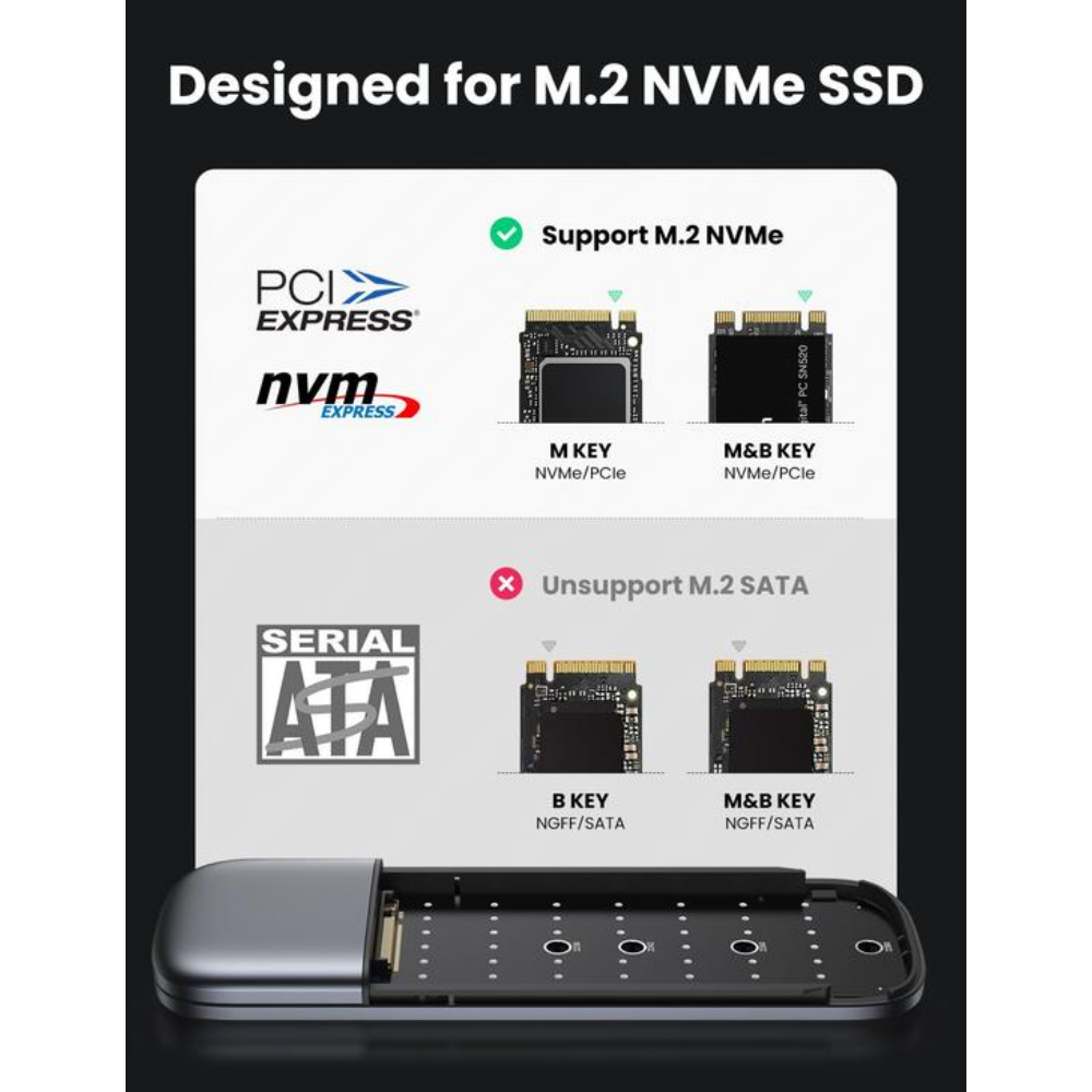 UGREEN 60354 M.2 NVME PORTABLE SSD ENCLOSURE - Image 2