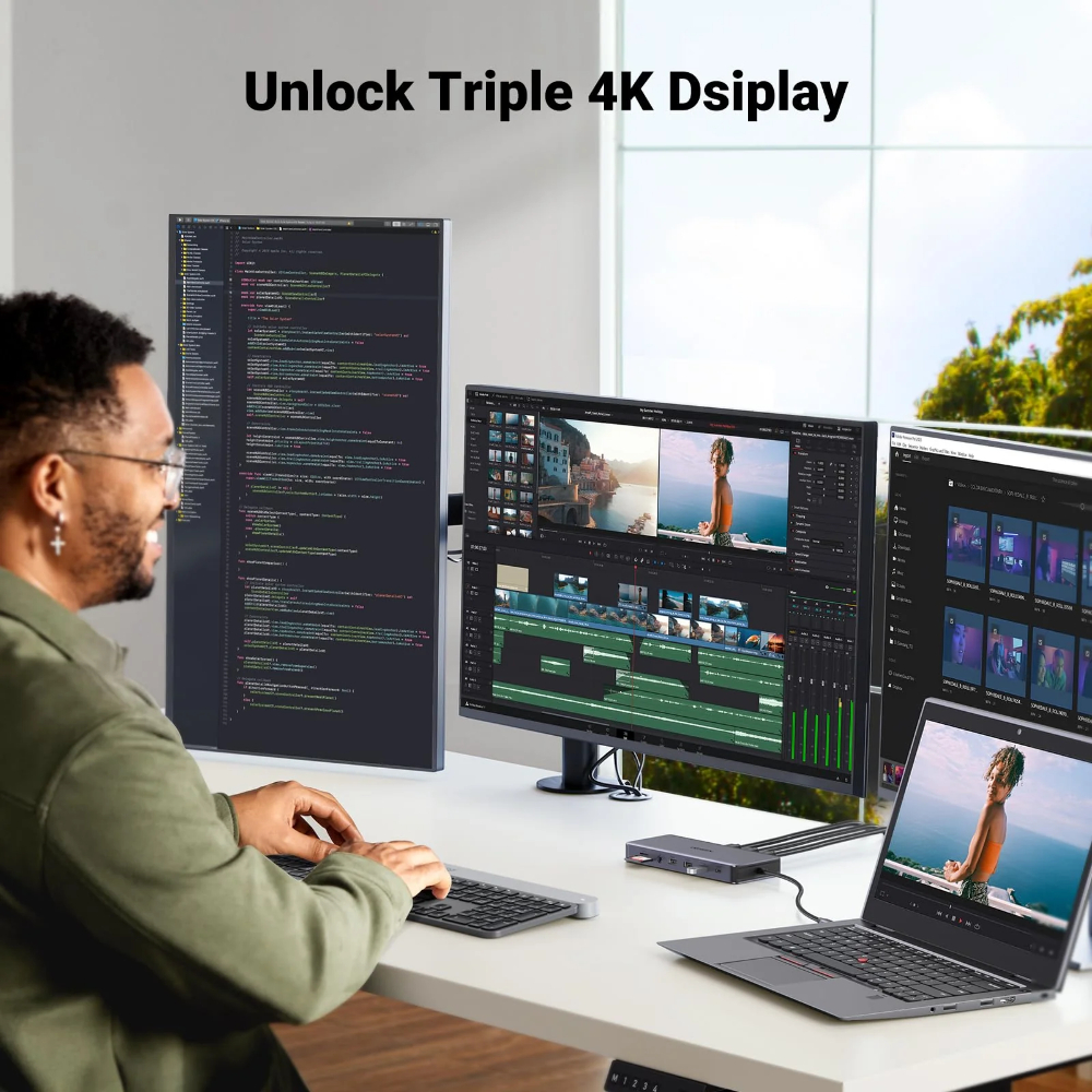 UGREEN 15978 USB-C 13-IN-1 MULTIFUNCTION DOCKING STATION TRIPLE DISPLAY 4K - Image 3