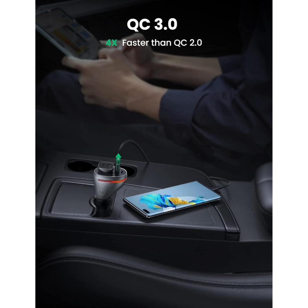 UGREEN 60712 Dual Port Single Extension PD 20W Car Charger