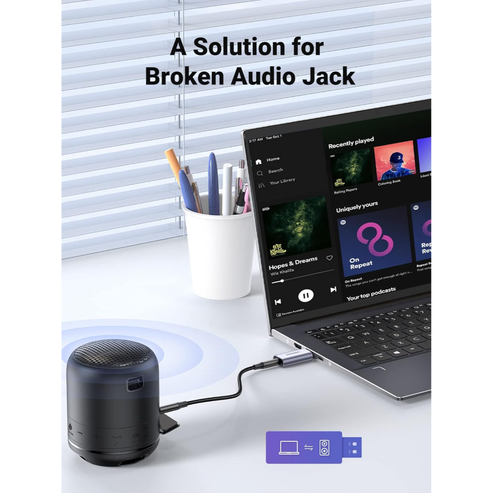 UGREEN 80864 USB TO 3.5MM STEREO SOUND ADAPTER - Image 2