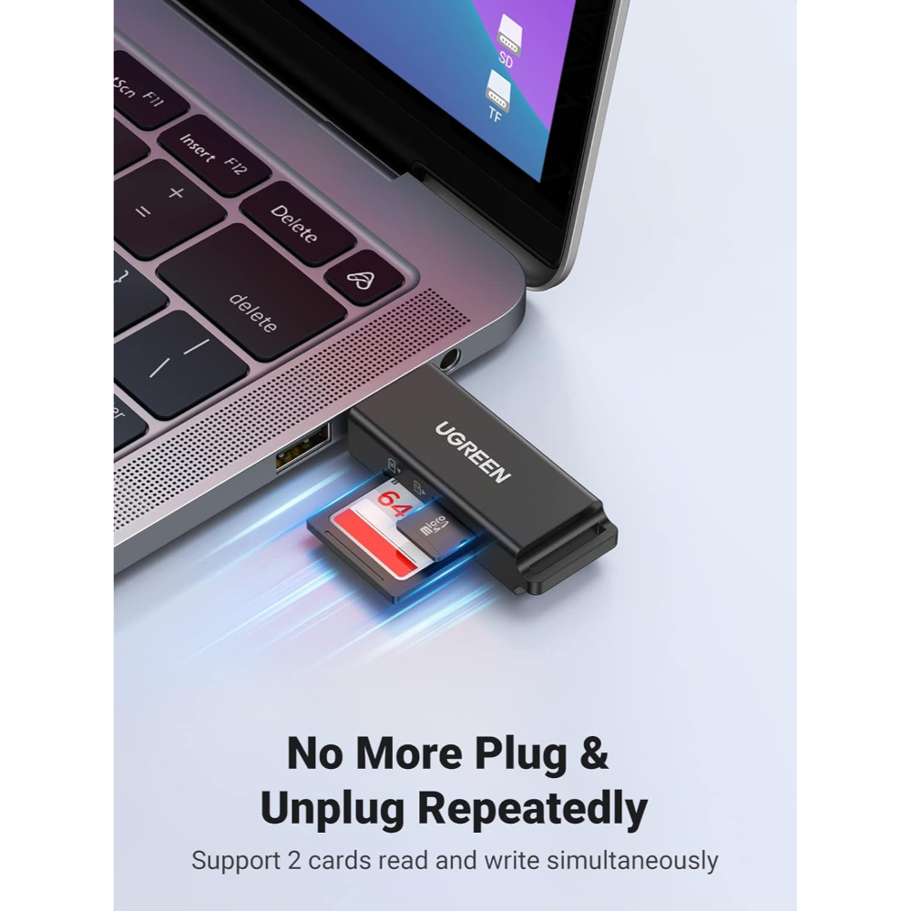 UGREEN 40752 USB 3.0 Dual Slot SD and TF Card Reader
