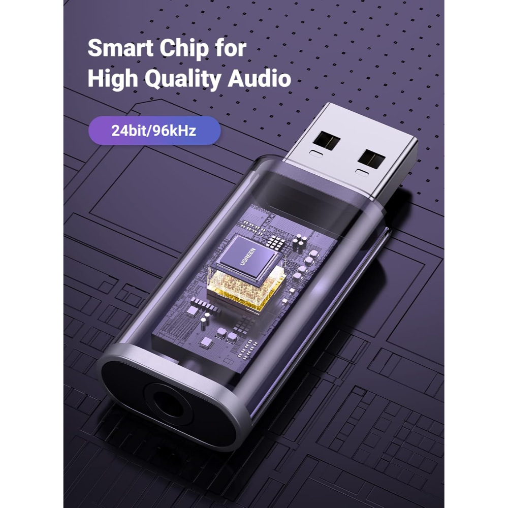 UGREEN 80864 USB TO 3.5MM STEREO SOUND ADAPTER - Image 3