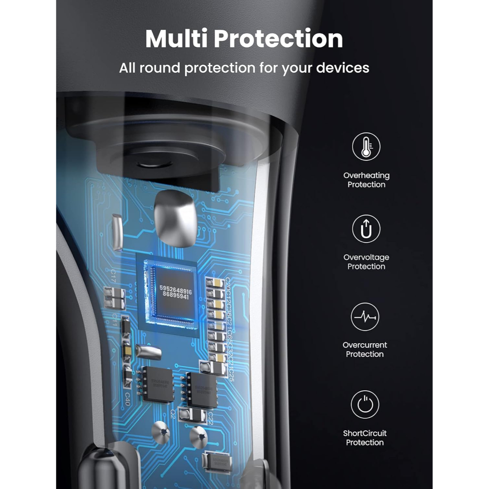 UGREEN 60712 Dual Port Single Extension PD 20W Car Charger