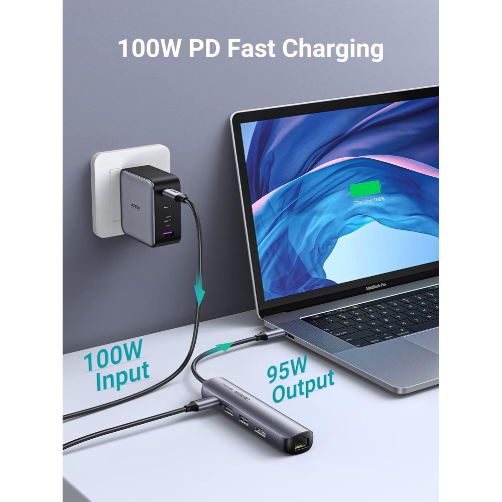 UGREEN 10919 Ultra Slim 5-in-1 USB-C Hub with Ethernet and HDMI - Image 5