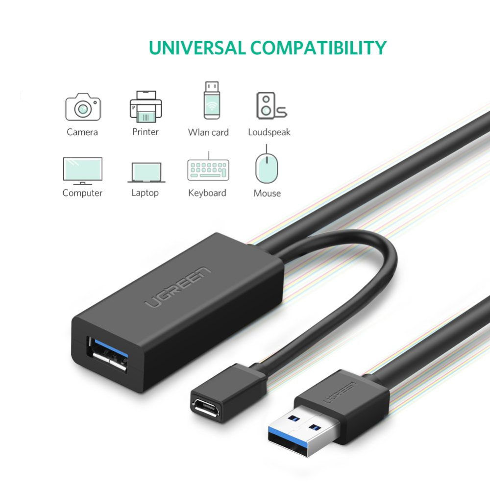 REEN 20827 USB 3.0 Active Extension Cable 10M - High Speed