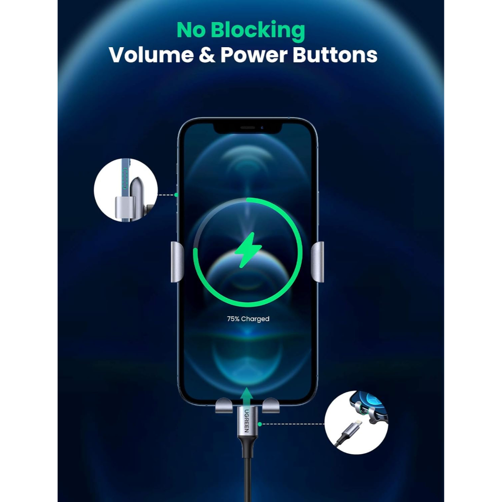 UGREEN 30401 GRAVITY PHONE HOLDER FOR ROUND AIR VENT - Image 5