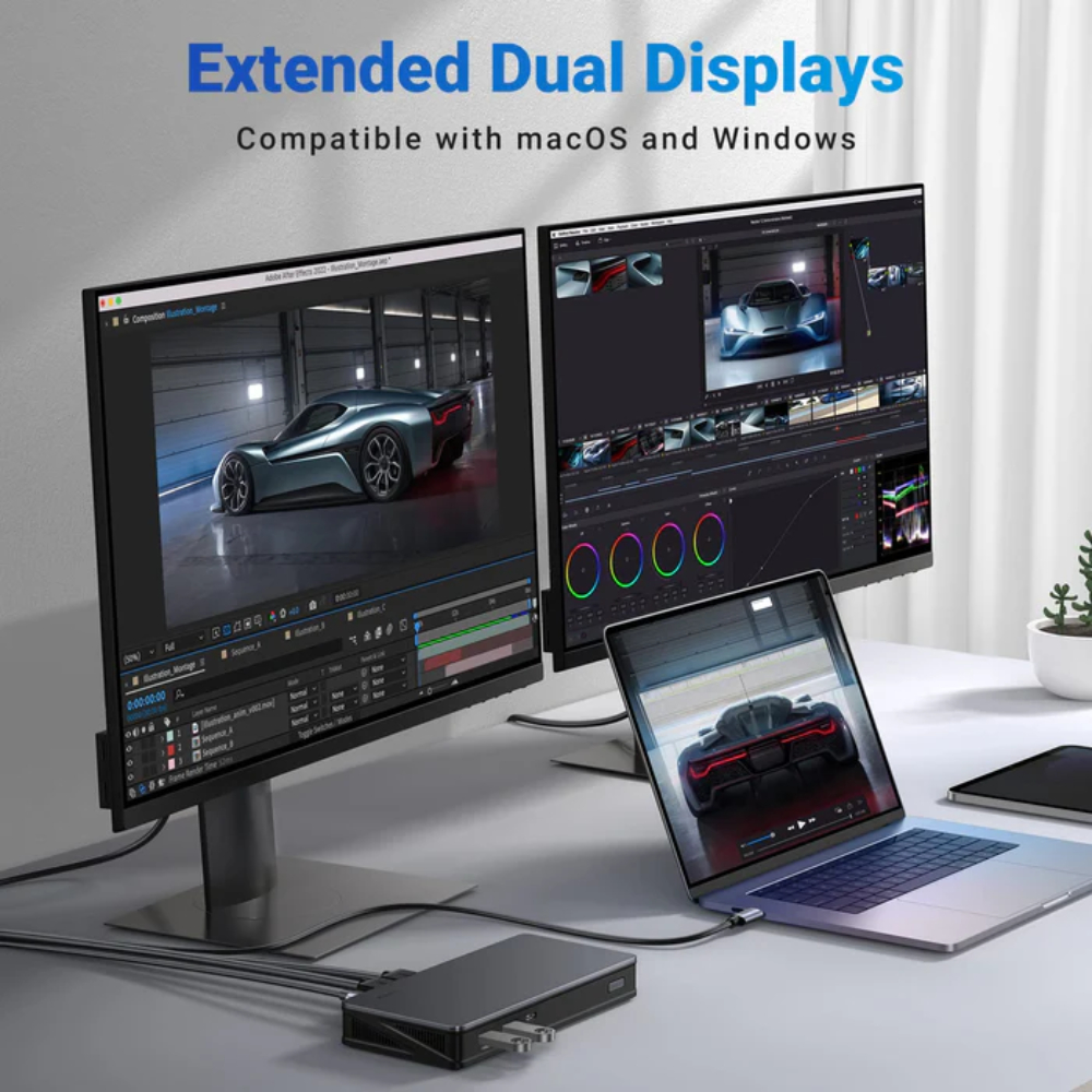 UGREEN 90912 USB-C 9-IN-1 TRIPLE DISPLAY DOCKING STATION - Image 6