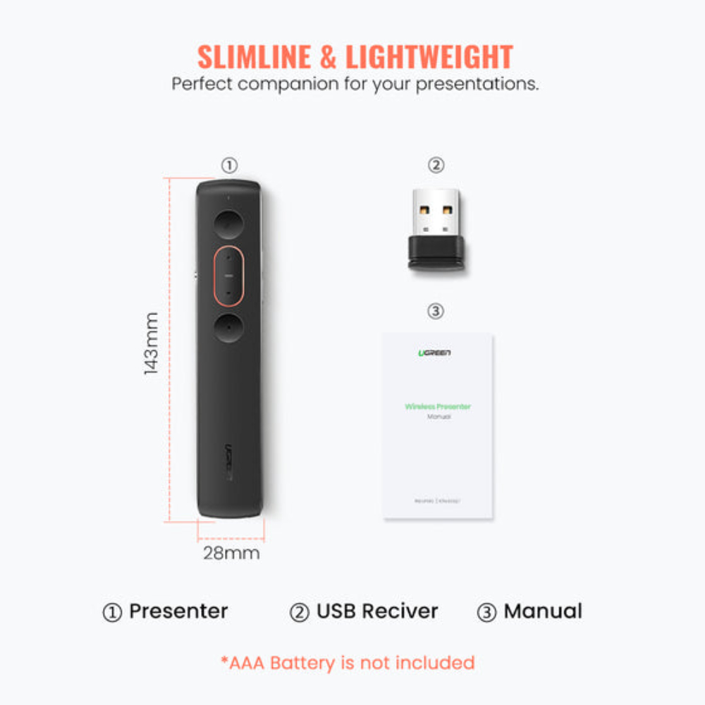 UGREEN 60327 WIRELESS PRESENTER - Image 4