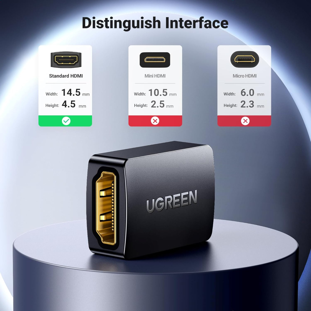 UGREEN 20107 HDMI FEMALE TO FEMALE COUPLER ADAPTER - Image 9