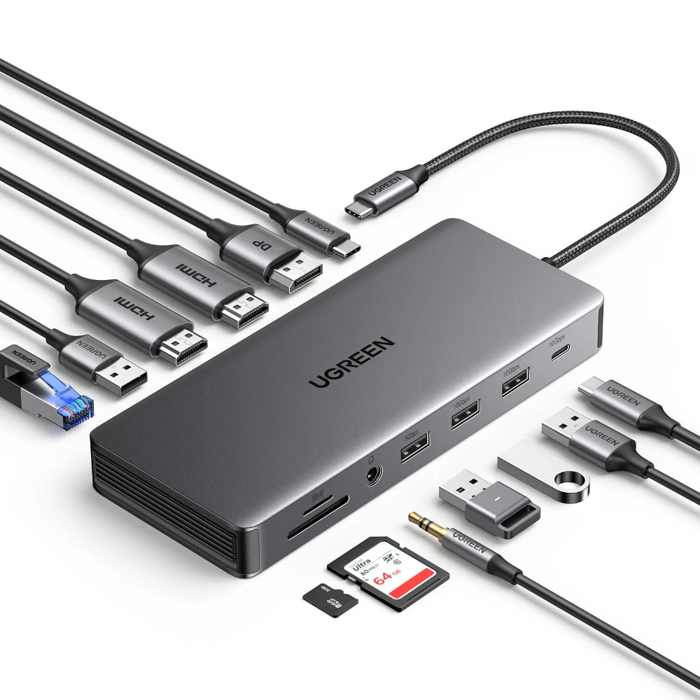 UGREEN 15978 USB-C 13-IN-1 MULTIFUNCTION DOCKING STATION TRIPLE DISPLAY 4K - Image 9