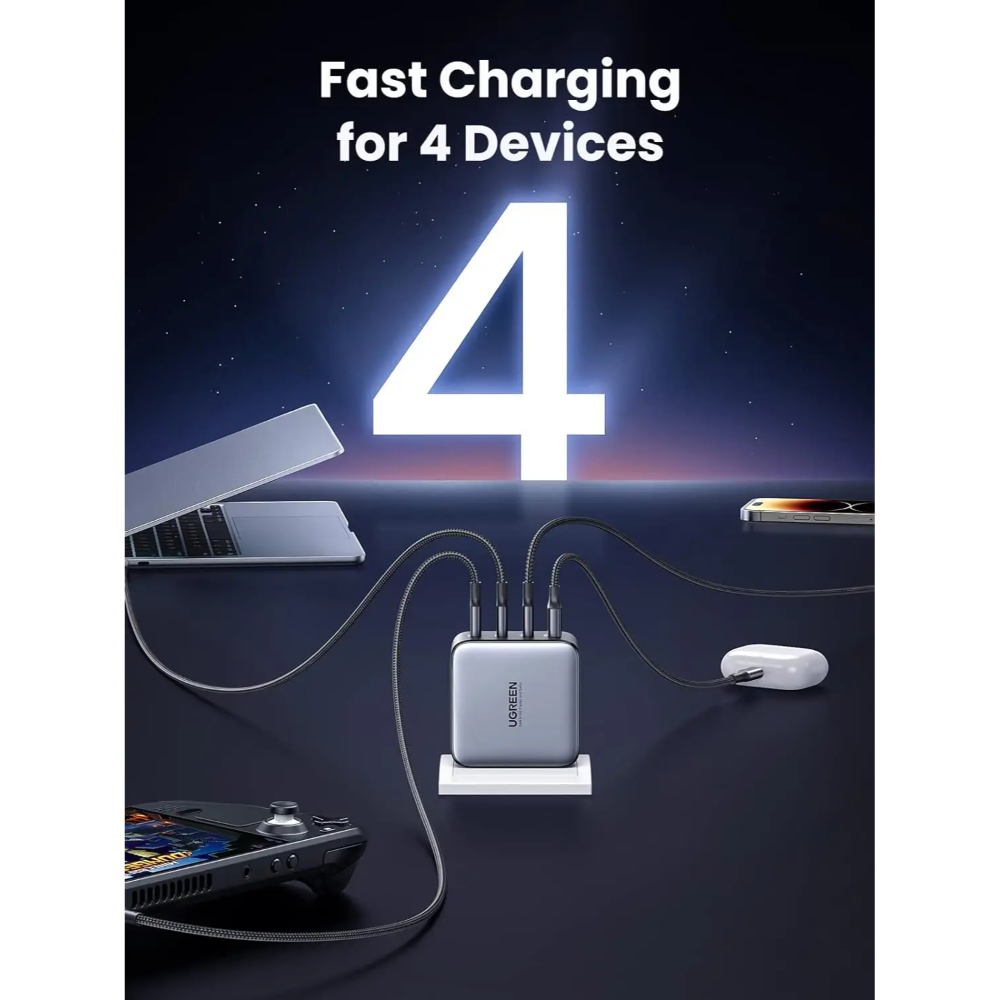 UGREEN 10375 100W 4-PORT GAN FAST CHARGER ( USB-CX3 USB-AX1 ) - Image 2