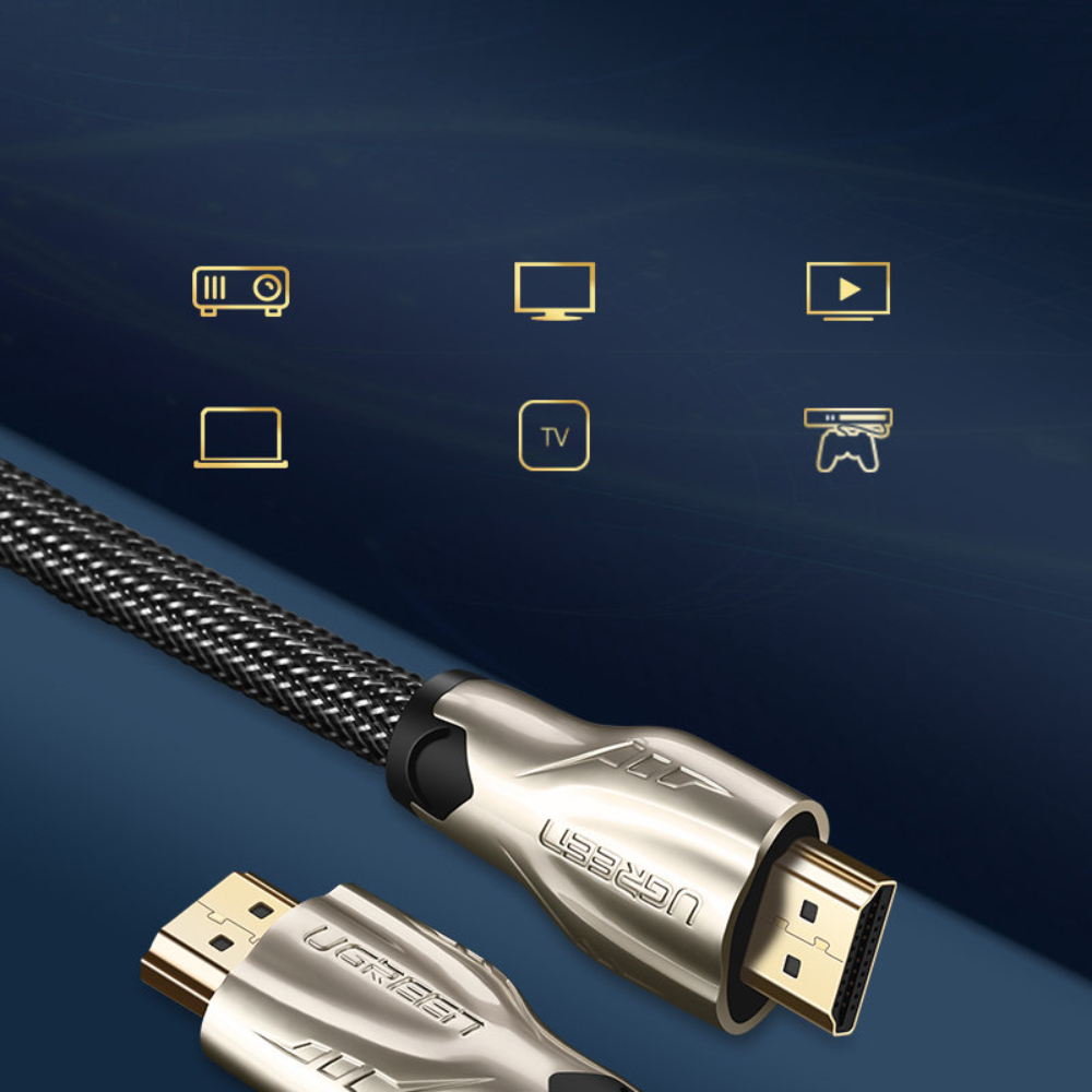 UGREEN 11190 HDMI CABLE 4K METAL CONNECTOR NYLON BRAID 1.5M - Image 5