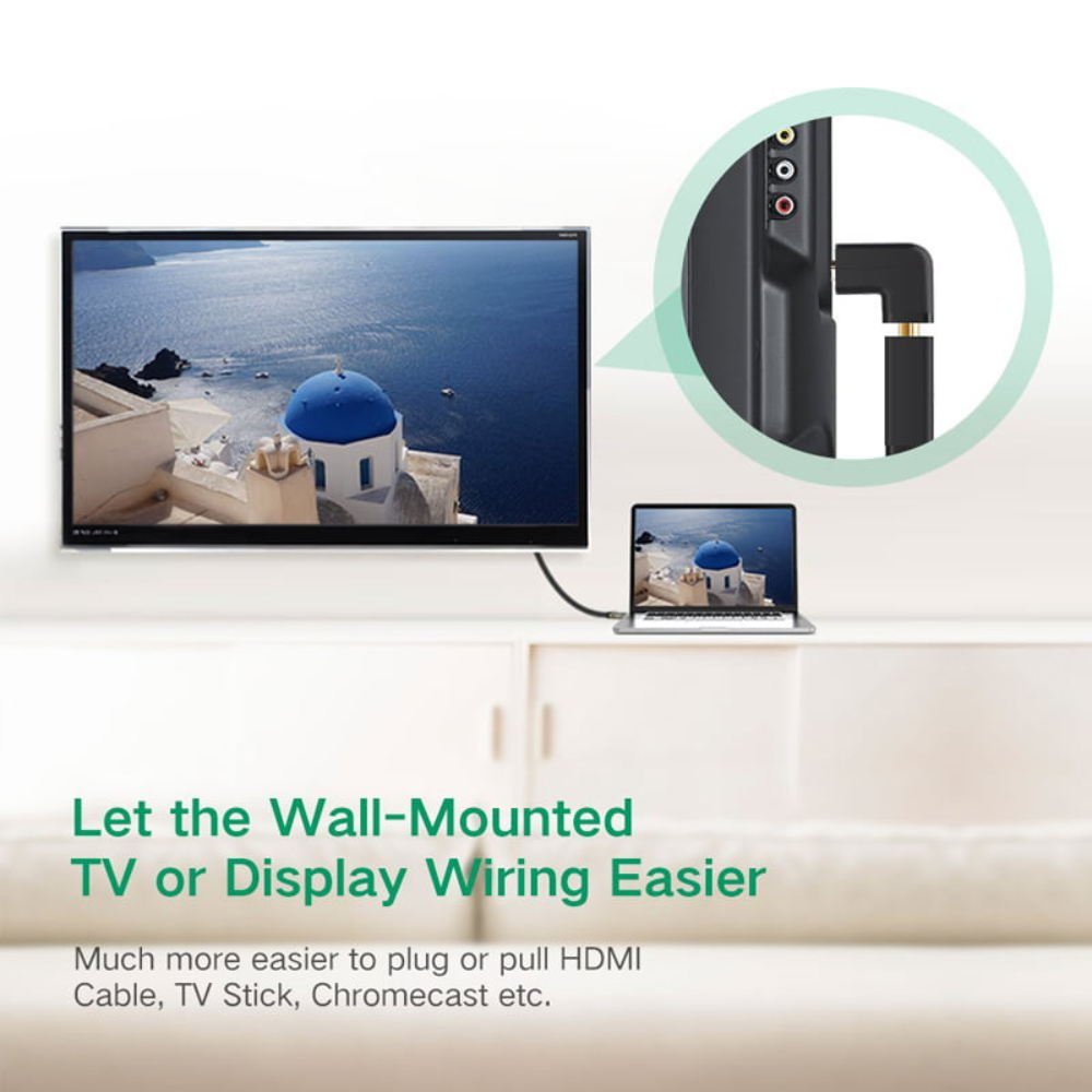 UGREEN 20109 HDMI MALE TO FEMALE ADAPTER DOWN - Image 2
