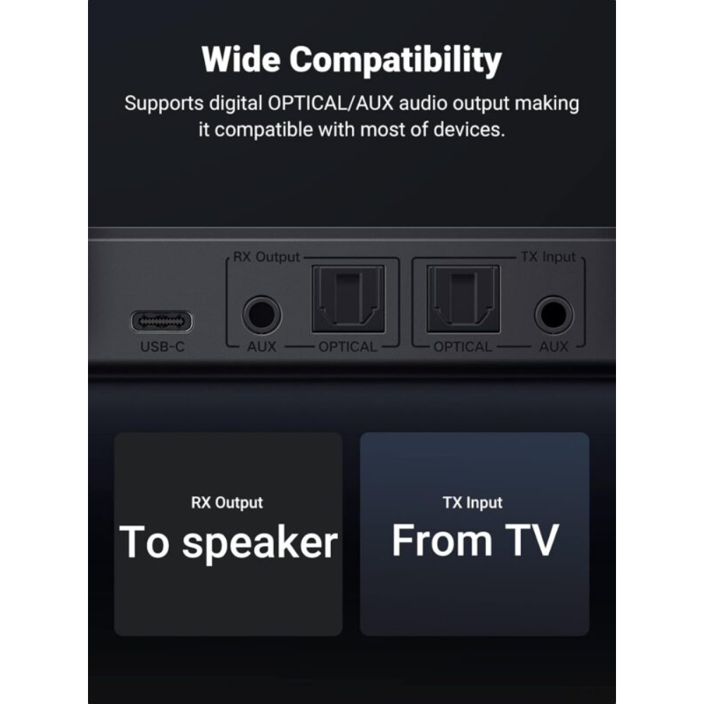 UGREEN 20140 BLUETOOTH 5.0 AUDIO RECEIVER & TRANSMITTER 100M LONG - Image 7