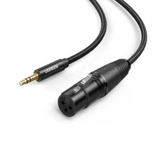 UGREEN 20244 3.5MM THREE-POLE MALE TO XLR FEMALE AUDIO CABLE 2M