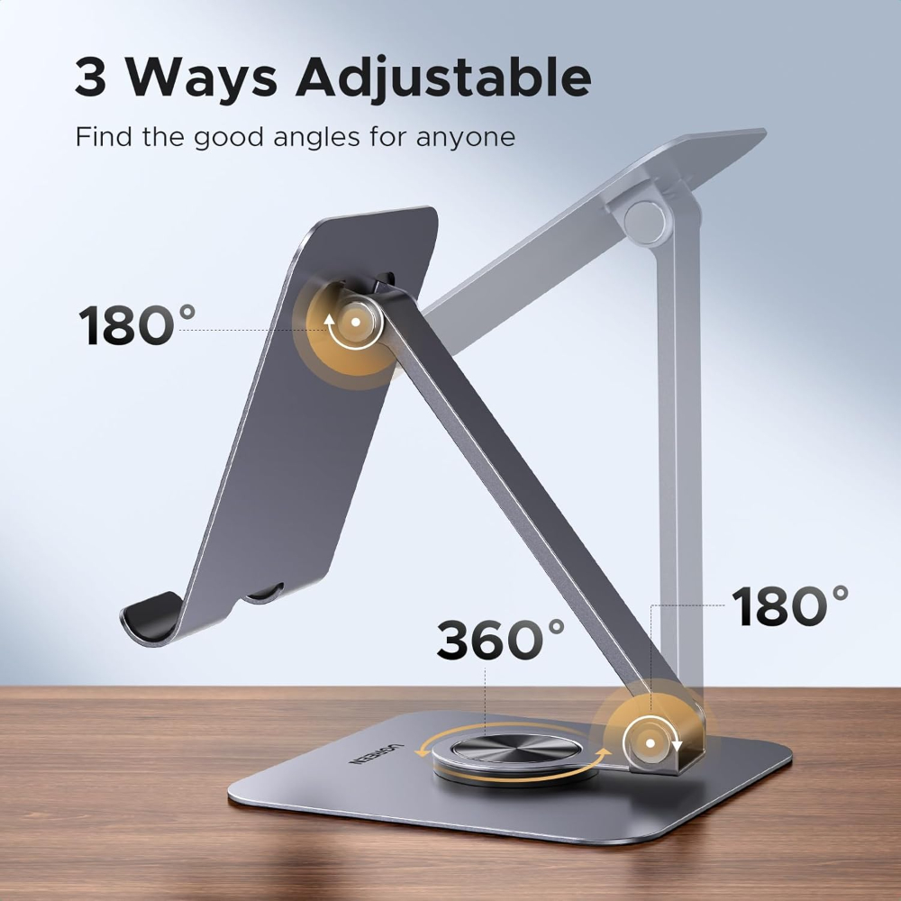UGREEN 45860 DESKTOP TABLET STAND 360° ROTATION METAL - Image 3
