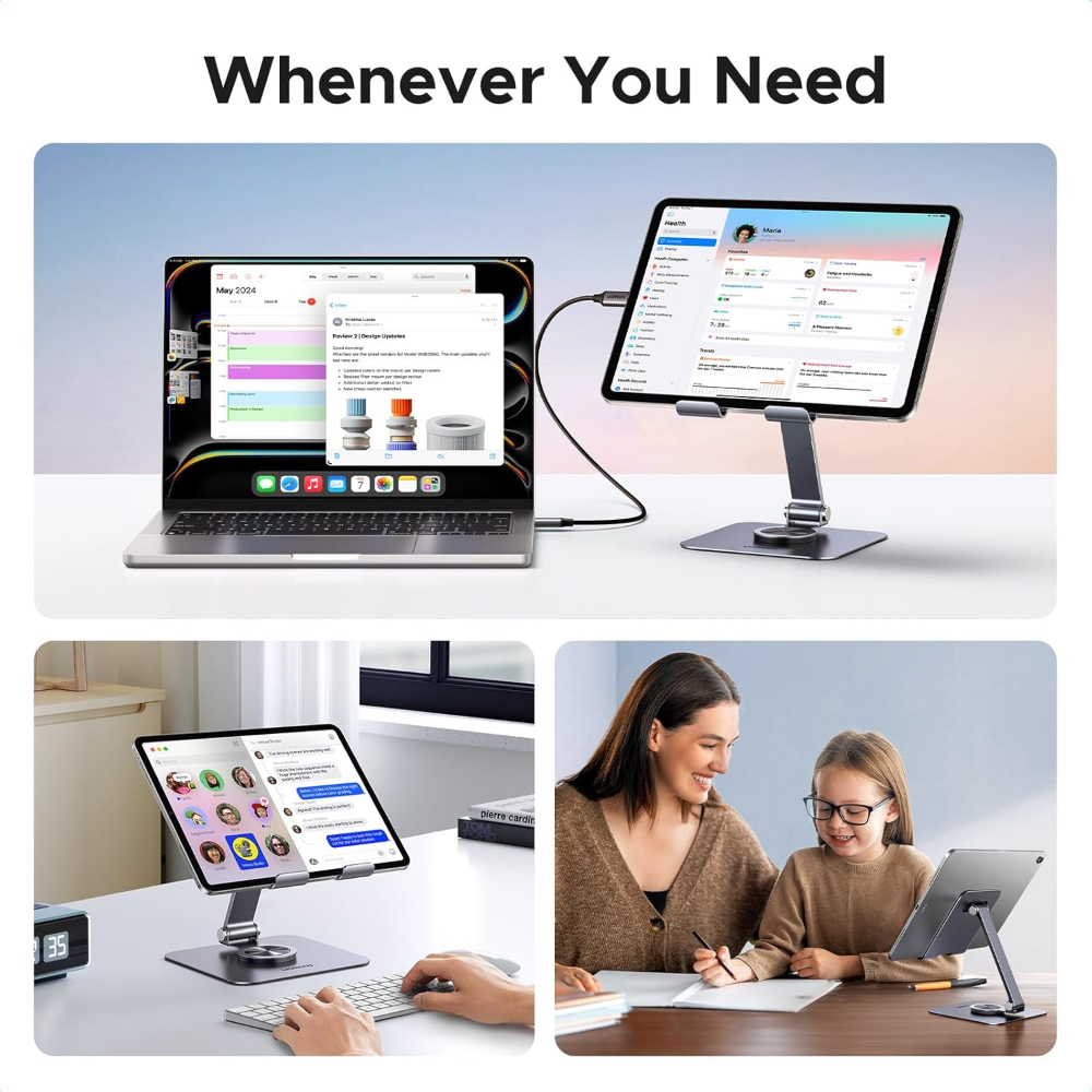 UGREEN 45860 DESKTOP TABLET STAND 360° ROTATION METAL - Image 4