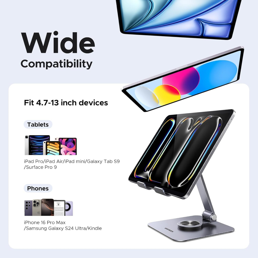 UGREEN 45860 DESKTOP TABLET STAND 360° ROTATION METAL - Image 7