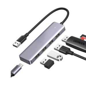 UGREEN 50985 4-PORTS USB 3.0 HUB WITH USB-C POWER SUPPLY