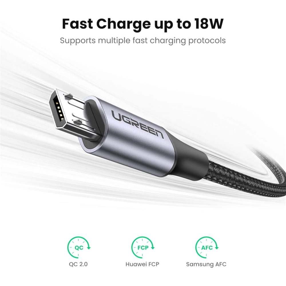 UGREEN 60148 MICRO USB CABLE ALUMINUM BRAID 2M - Image 7