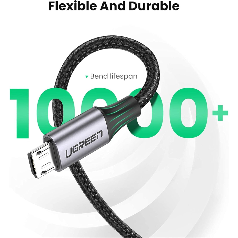 UGREEN 60148 MICRO USB CABLE ALUMINUM BRAID 2M - Image 5