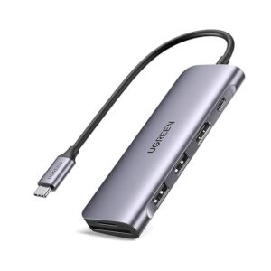 UGREEN 70411 USB-C TO HDMI +2-USB3.0 +TF/SD +PD POWER CONVERTER