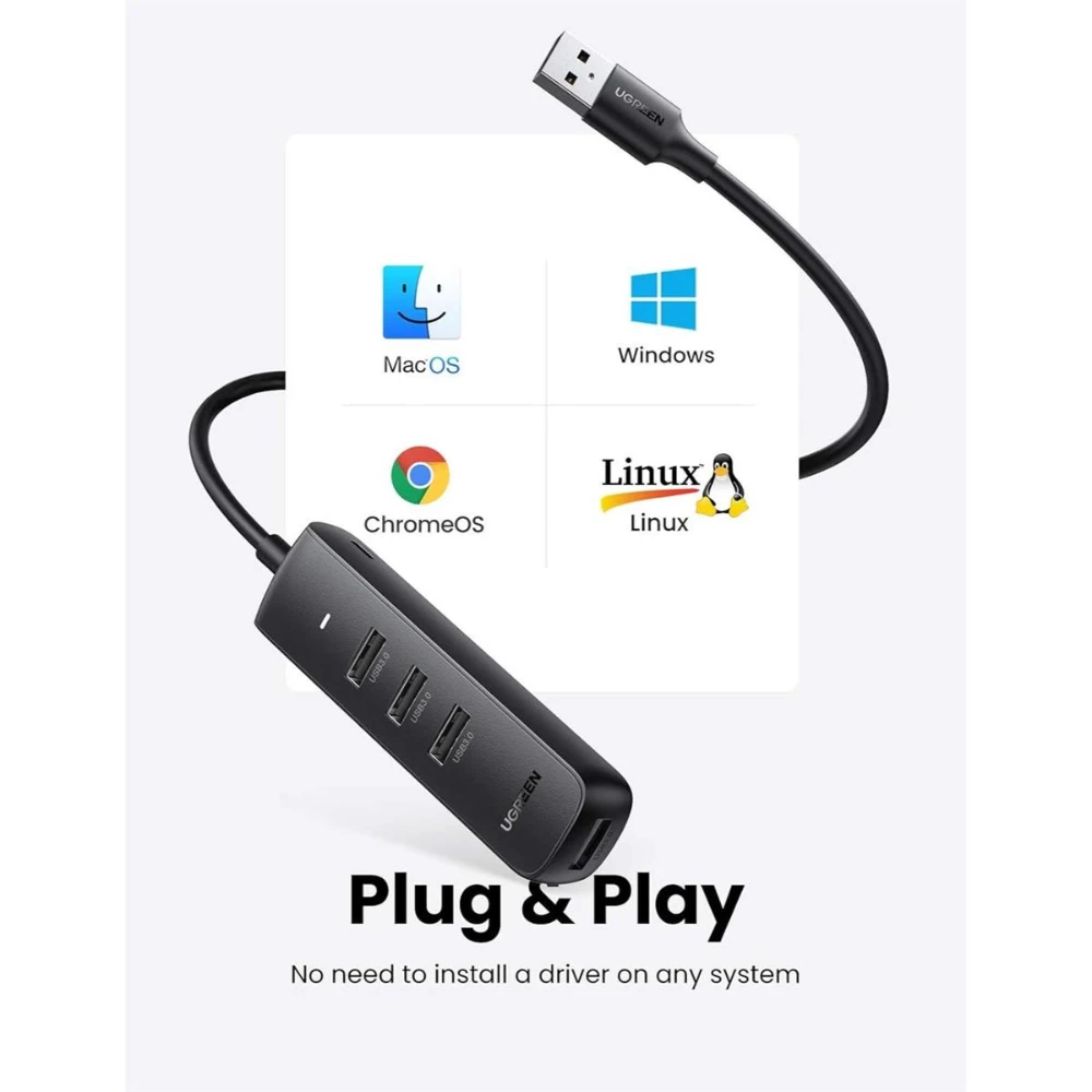 UGREEN 10915 4-PORTS USB 3.0 HUB - Image 6