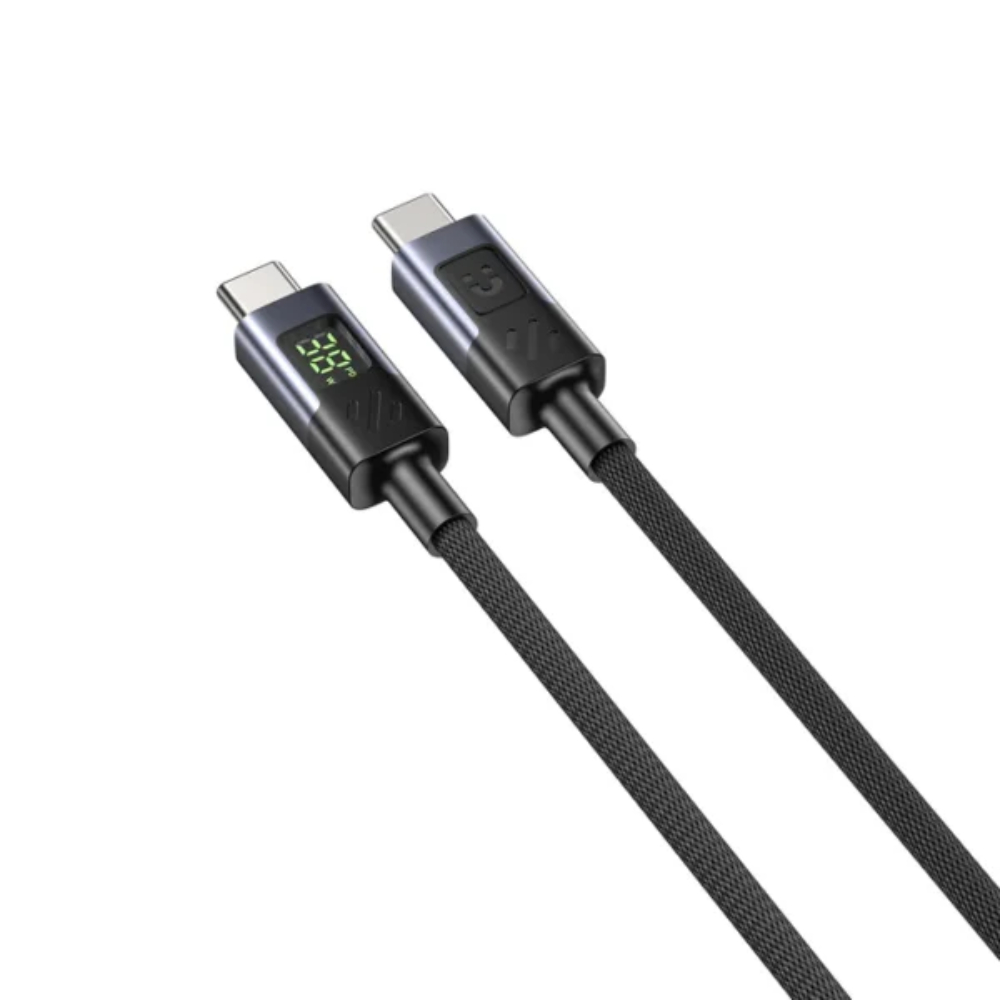 UNITEK C14158ABK01-2M USB-C TO C CHARGING CABLE WITH LED DISPLAY 60W 2M BRAIDED (Copy) - Image 2