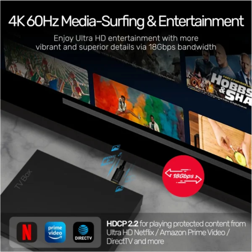 UNITEK Y-C1002 HDMI TO HDMI RIGHT ANGLE 90° CABLE 3M 4K@60HZ - Image 3