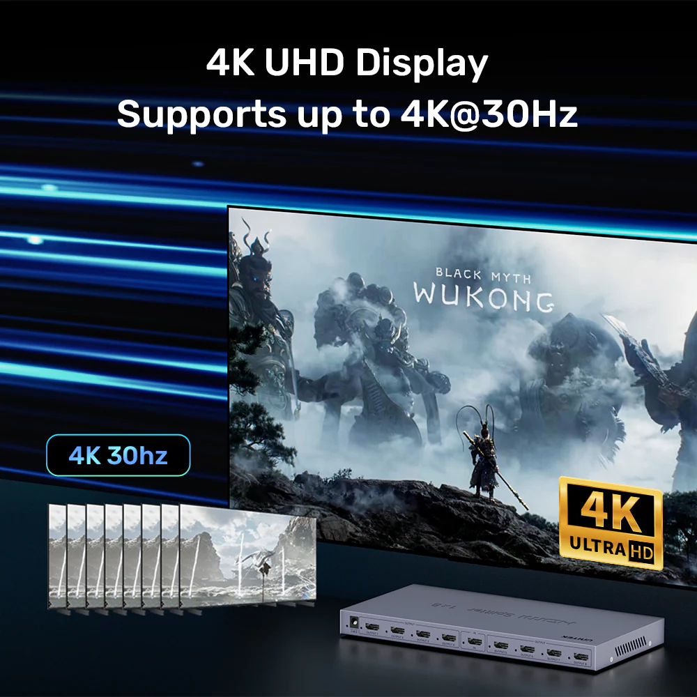 UNITEK V1132A01-EU HDMI SPLITTER 1 IN 8 OUT 4K@30HZ - Image 3