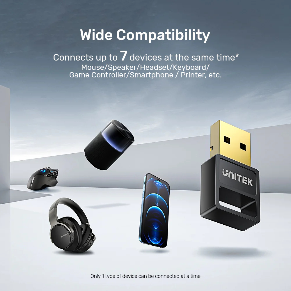 UNITEK B105B USB BLUETOOTH 5.3 ADAPTER - Image 6