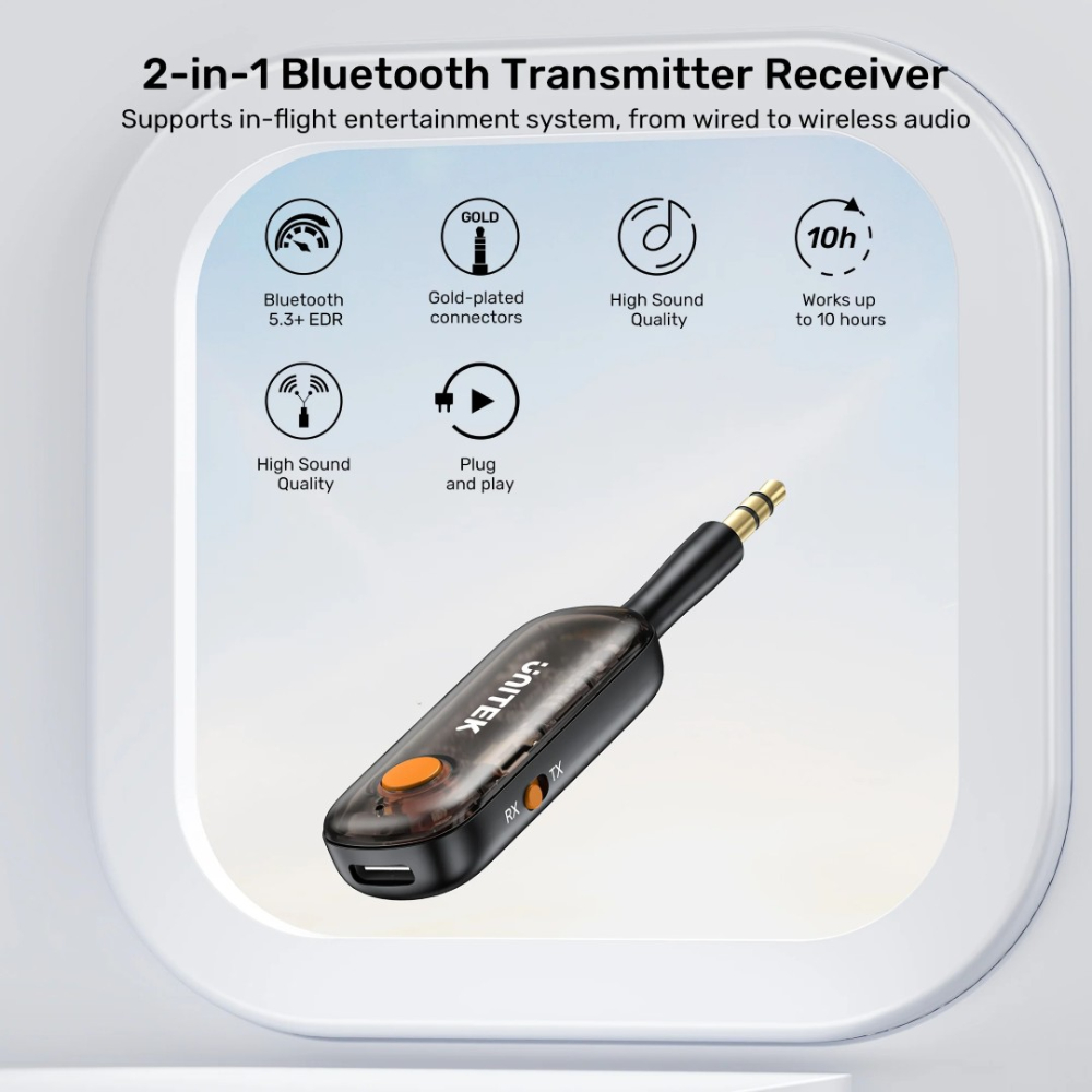 UNITEK B1111A01 2-IN-1 BLUETOOTH TRANSMITTER RECEIVER - Image 11