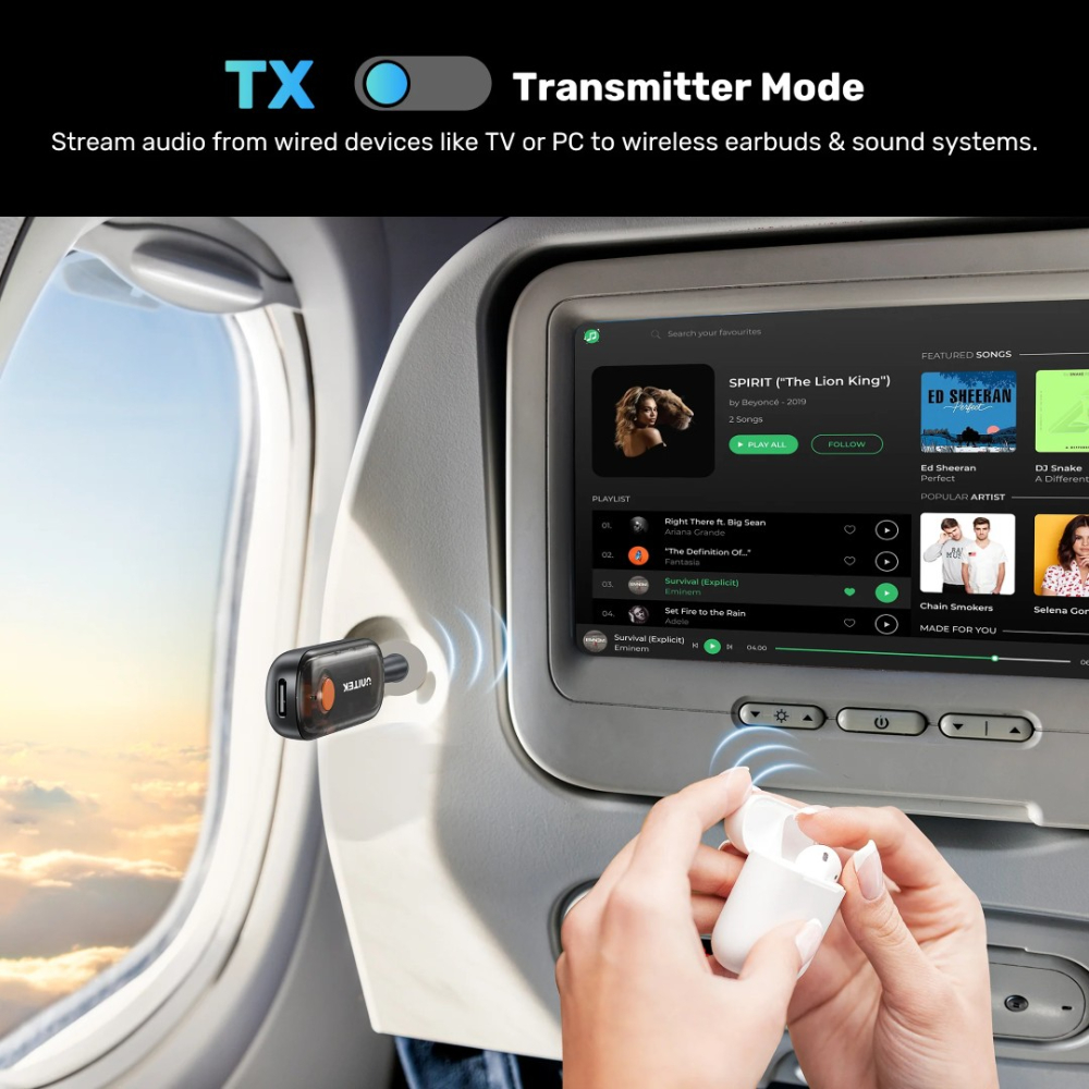 UNITEK B1111A01 2-IN-1 BLUETOOTH TRANSMITTER RECEIVER - Image 2