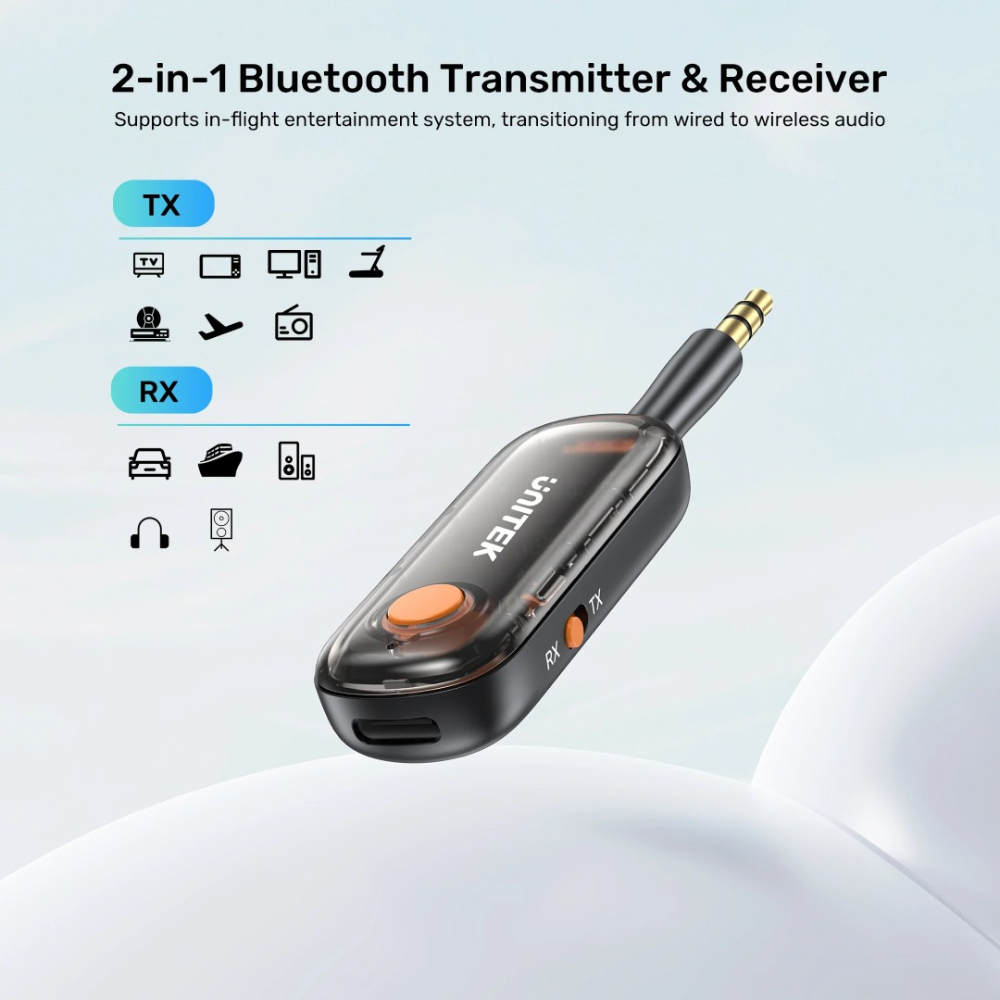 UNITEK B1111A01 2-IN-1 BLUETOOTH TRANSMITTER RECEIVER - Image 9
