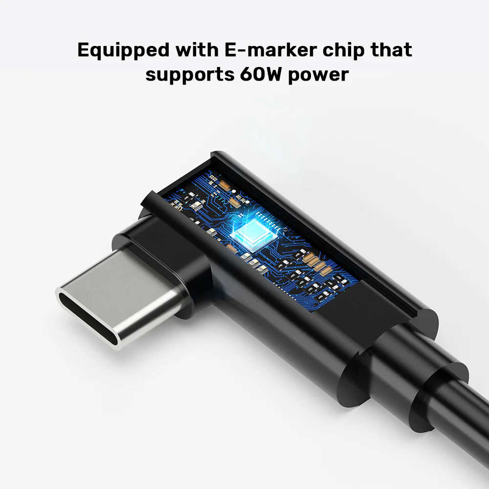 UNITEK C14094ABK01-5M USB-C TO C 90 DEGREE VR LINK PRO CABLE 5M - Image 9