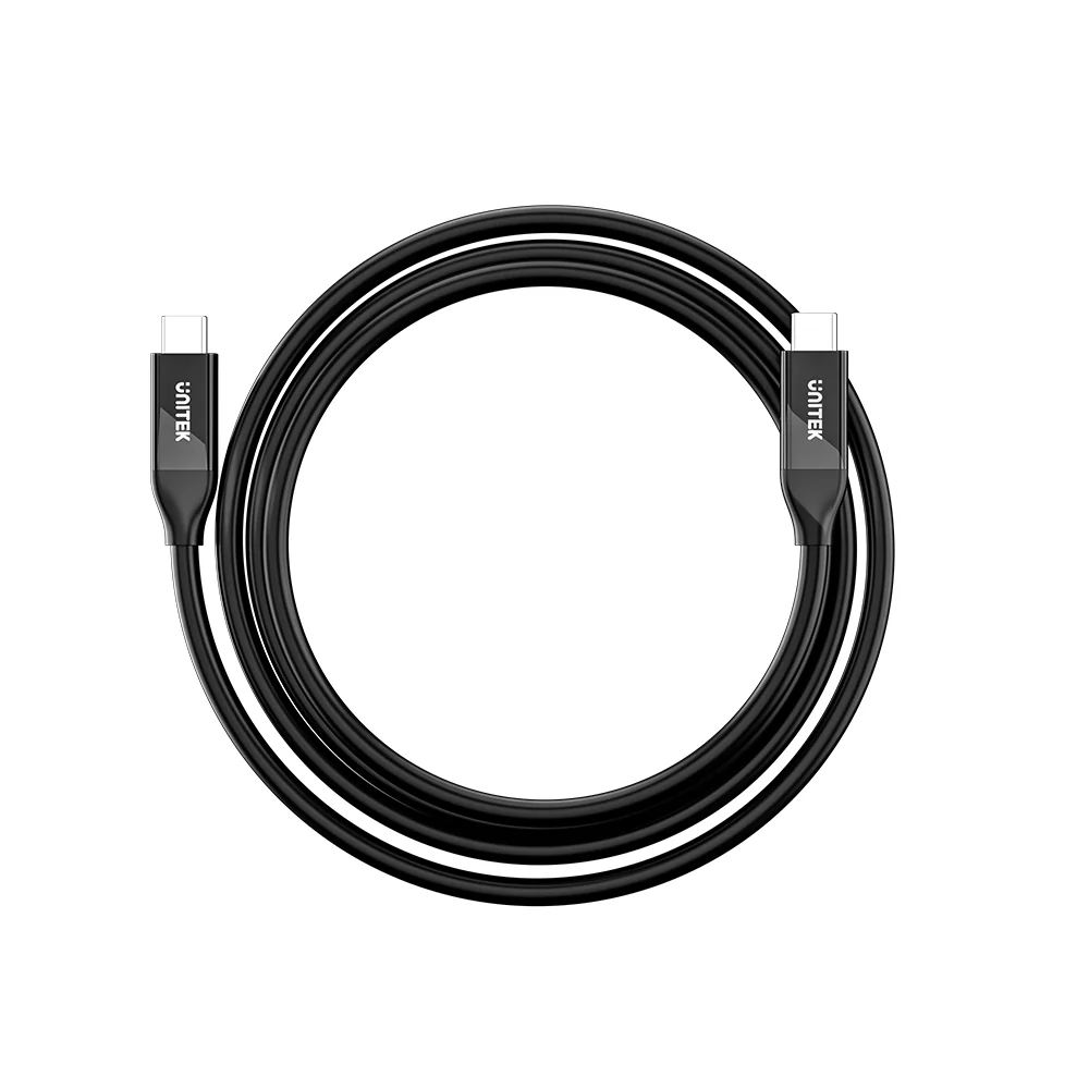 UNITEK C14100ABK01-2M USB4 THUNDERBOLT 3 & 4 USB-C TO C CABLE 240W 8K@60HZ - Image 3