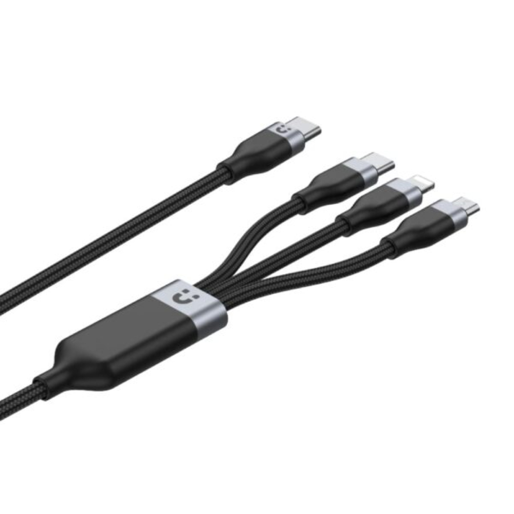 UNITEK C14101BK-1.5M 3-IN-1 USB-C TO MICRO + LIGHTNING + TYPE-C CABLE - Image 2