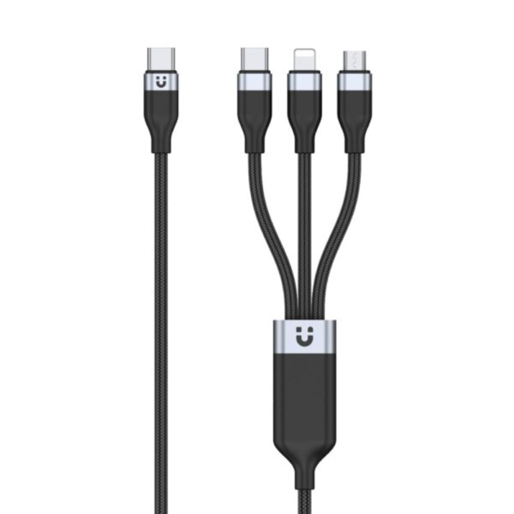 UNITEK C14101BK-1.5M 3-IN-1 USB-C TO MICRO + LIGHTNING + TYPE-C CABLE - Image 3